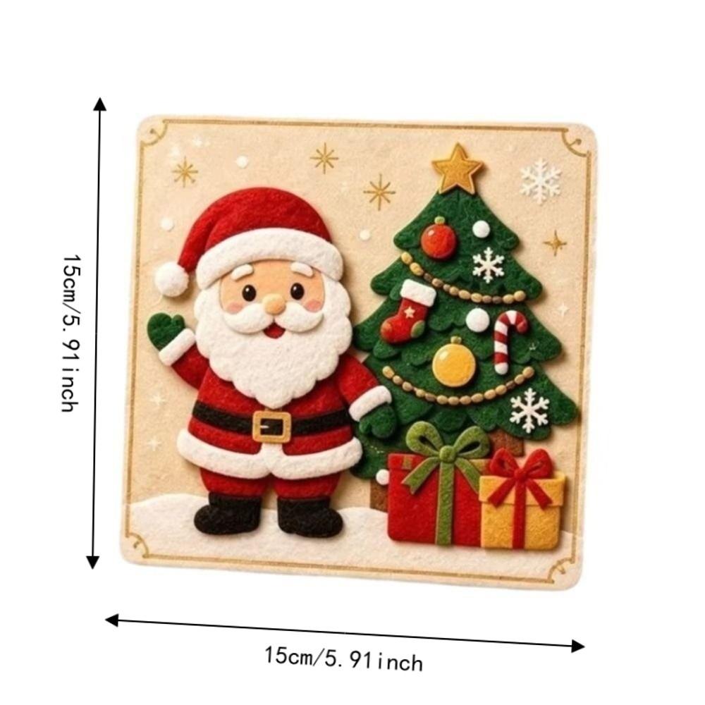 Reindeer Christmas Wooden Card Ornaments Santa Claus Christmas Decorations Holiday
