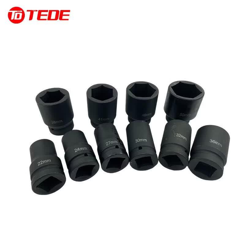 TEDE 1-inch Heavy-Duty Industrial Hex Impact Socket