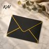 Western Style Envelopes 5Pcs with Gold Foil Trim, Offset Paper Invitation Wedding for Wedding, Greeting Cards, Business Letters, DIY Stationery Stiff