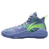 Li Ning Combat Hi Sonic Амортизация Противоскользящие Износостойкие Баскетбольные Кроссовки Средней Высоты Мужские кроссовки Светло-Ирисово-Синий ABAR059-4
