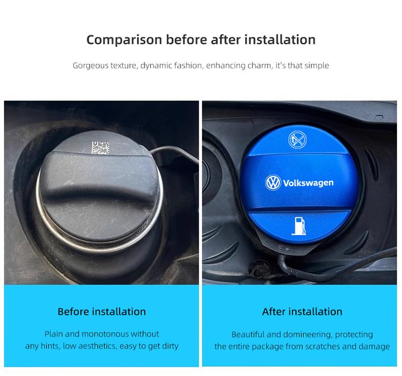Volkswagen Car Fuel Filler Door Cover Fuel Tank Gas Caps Accessories For VW Golfn T-Cross Amarok T5 Phaeto Teramont ID3 Tiguan zl0