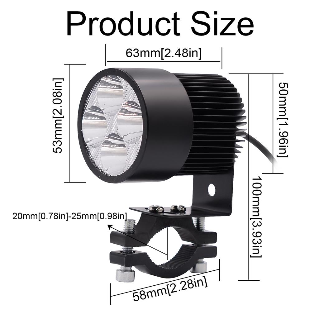12 В-85 В 20 Вт мотоциклетный электровелосипед светодиодная фара автомобильные аксессуары