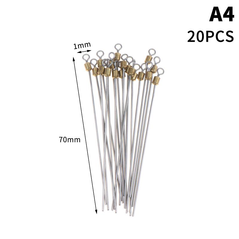Fishing Bearing Swivels 20Pcs Corrosion Resistant Long Pole Fishing Connectors Practical Tackle for Saltwater Sea Fishing