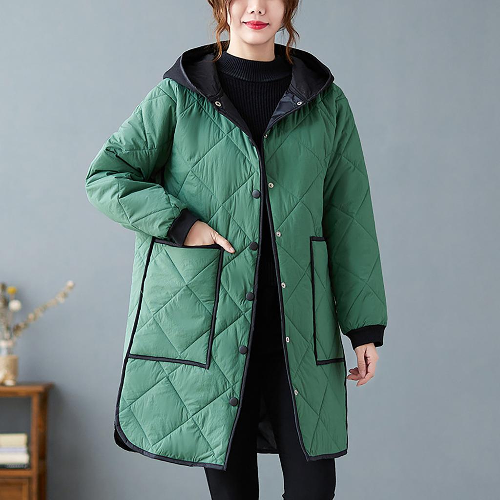 Женская И Зимняя Толстовка с капюшоном средней длины свободного кроя из легкого хлопка с длинными рукавами