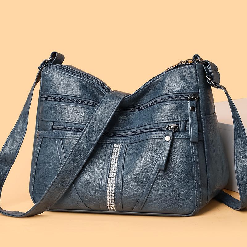 Женская сумка Мягкая сумка из искусственной кожи на одно плечо Crossbody Маленькая квадратная сумка