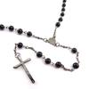 [J6283] - Designer Necklace 'Mystical Cross' Black Aged Metal
