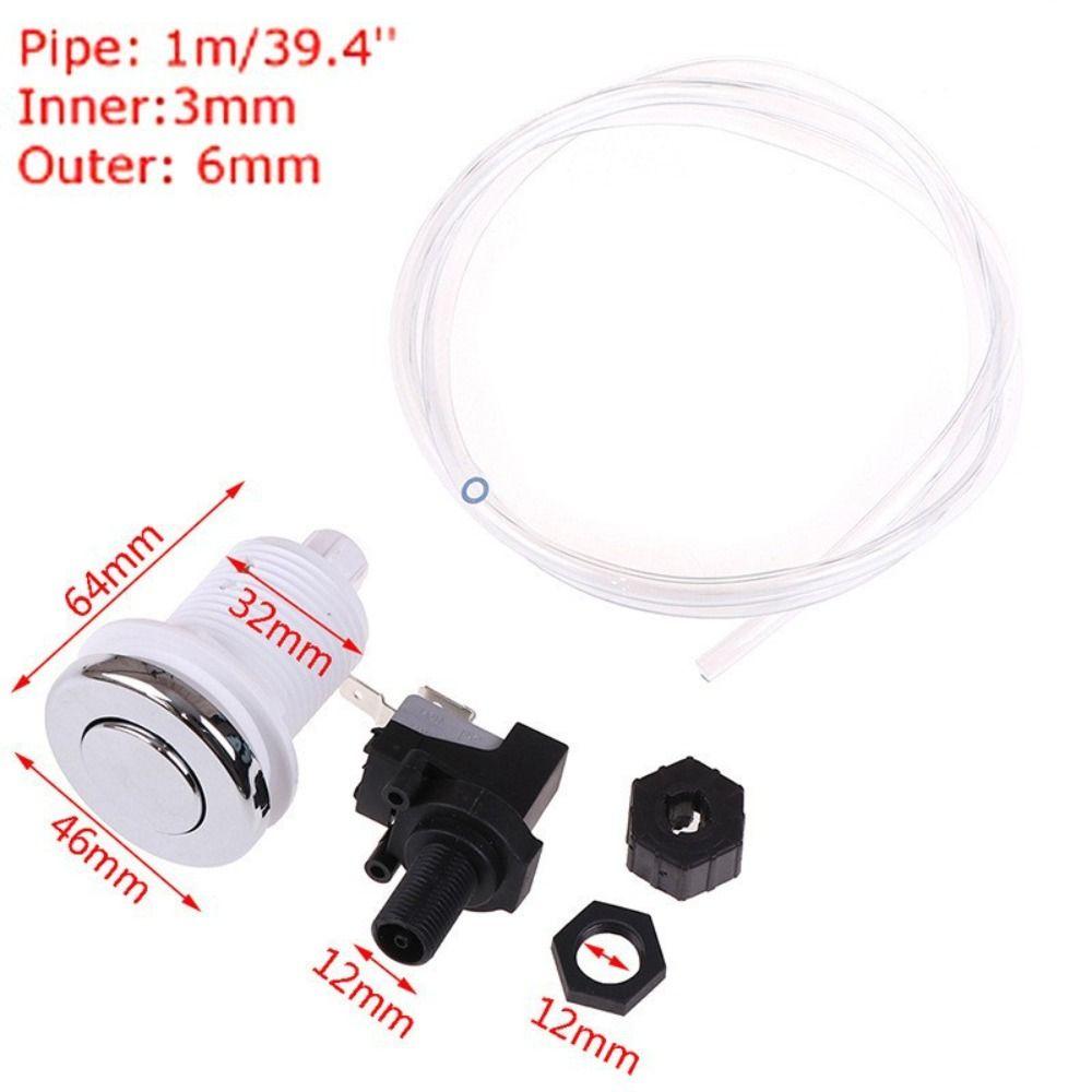 Replacement Air Pressure Switch 125-250V 16A Bathtub Air Switch Button Spa Waste Push Button Home