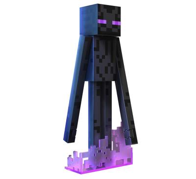 Mattel Фигурка Эндермена с Алмазом из Minecraft с Аксессуарами, включая Моховое Стекло, Игрушка-Коллекционная Фигурка Размером в Дюйм HLN40 Блок, 5,5