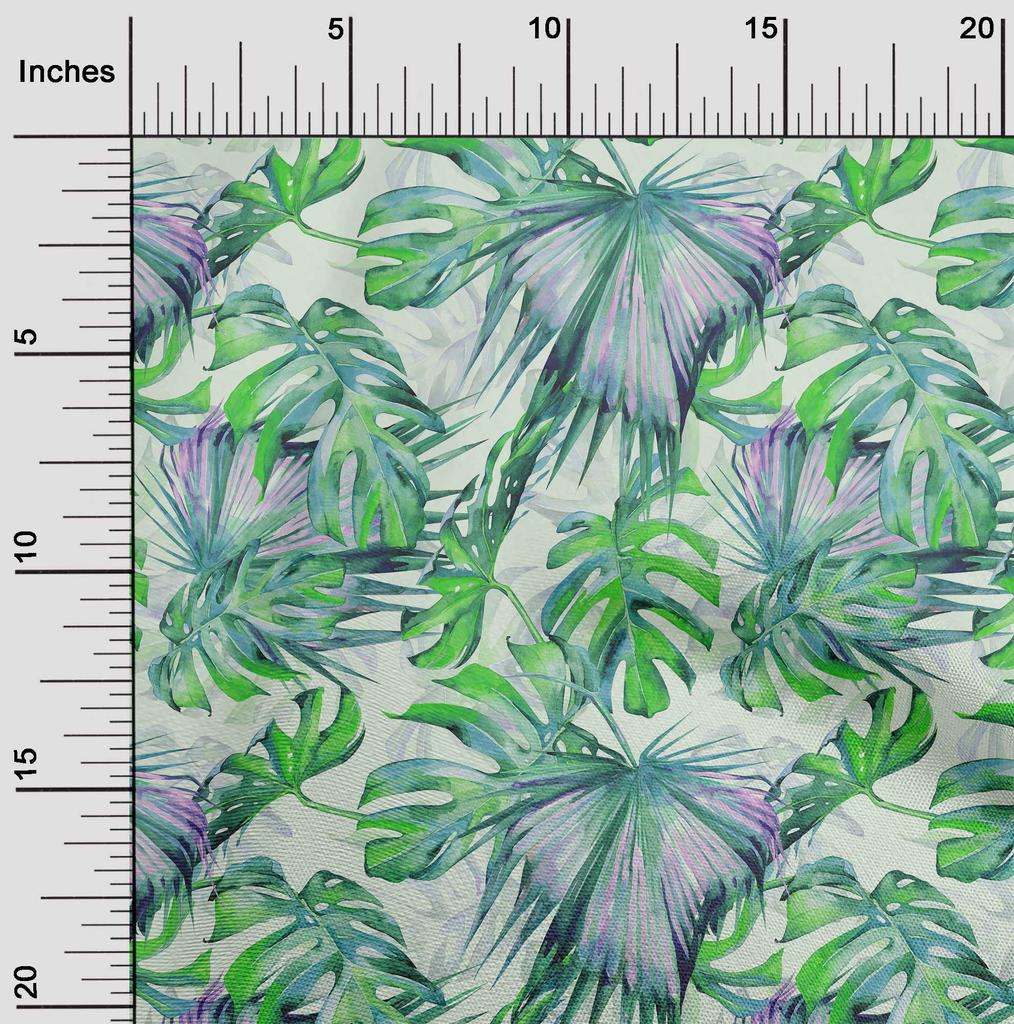 oneOone Хлопчатобумажная гибкая светло-зеленая ткань оставляет швейный материал Ткань с принтом в ярдах 40 дюймов