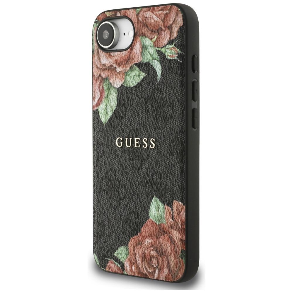 Guess 4G Flowers Print MagSafe case for iPhone 16e / 17e black