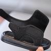 Детские сплошные пляжные сандалии с мягкой подошвой – Летние сетчатые сандалии для мальчиков и девочек, однотонная удобная повседневная обувь