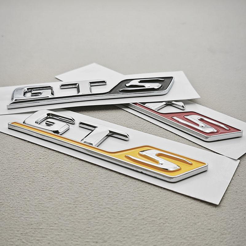Logo GTS Car Letters Rear Trunk Badge Emblem Sticker Decals For Mercedes Benz AMG GT GTS C190 Tail Marking Exterior Accessories BD1