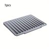 1 Silicone Sink Mat, Large Sloped Drainage Dish Drying Pad for Utensils and Plates