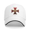 Knights Templar Flag With Coat of Arms Baseball Cap Unisex WoUnisex Breathable Medieval Warrior Cross Dad Hat Streetwear Snapback Hats