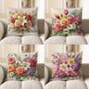 Домашний Декор Букет Цветов Декоративная Подушка с Рисунком Наволочка Подходит для Дивана Спальни Автомобиля Наволочка
