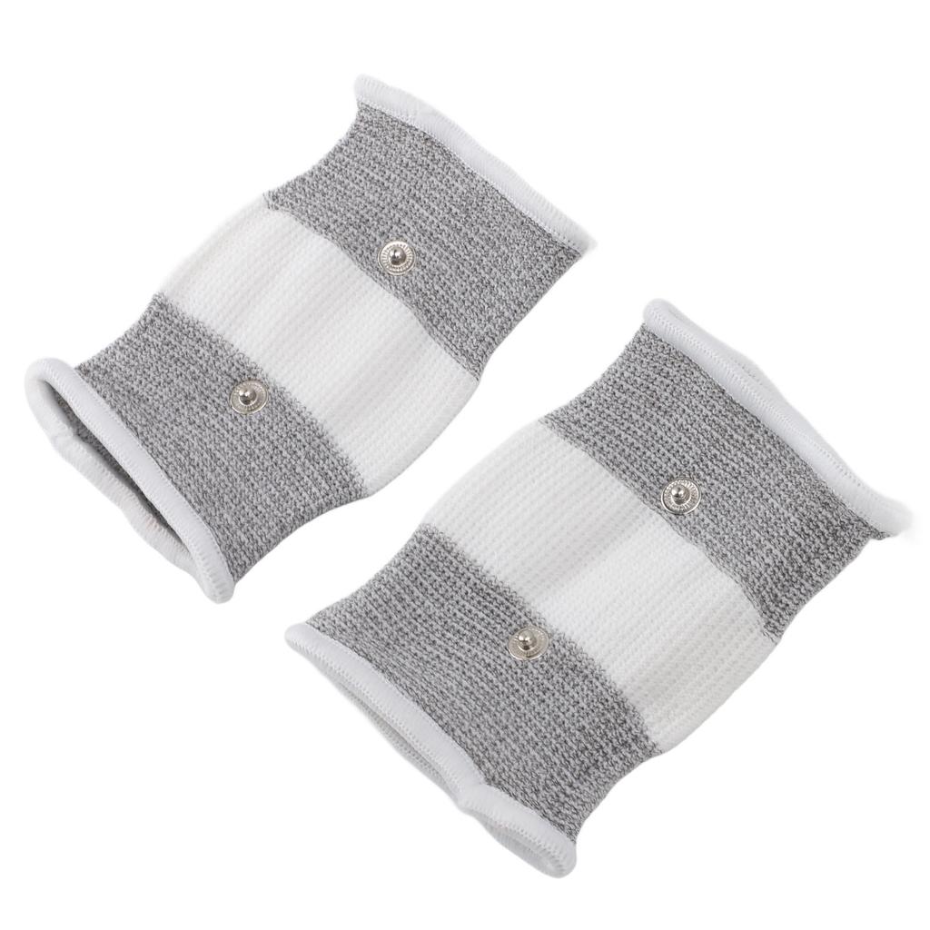 1 Pair TENS Conductive Wristband Elastic Silver Fiber Improve Circulation Electrode Wrist Wrap for