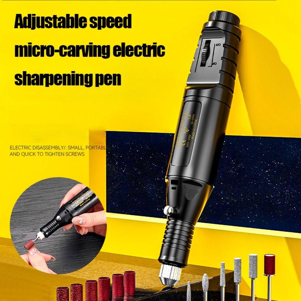 Регулируемая скорость электрическая ручка для резьбы шлифовальная ручка-гравер мини электрическая шлифовальная машина маникюр