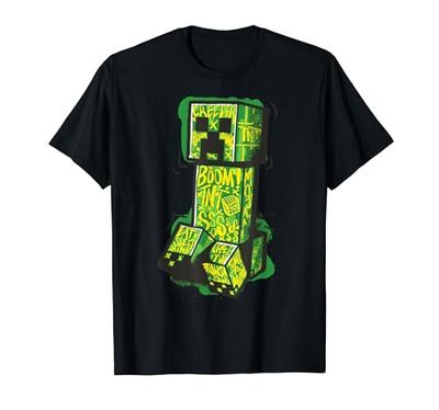Футболка с граффити Крипера из Minecraft
