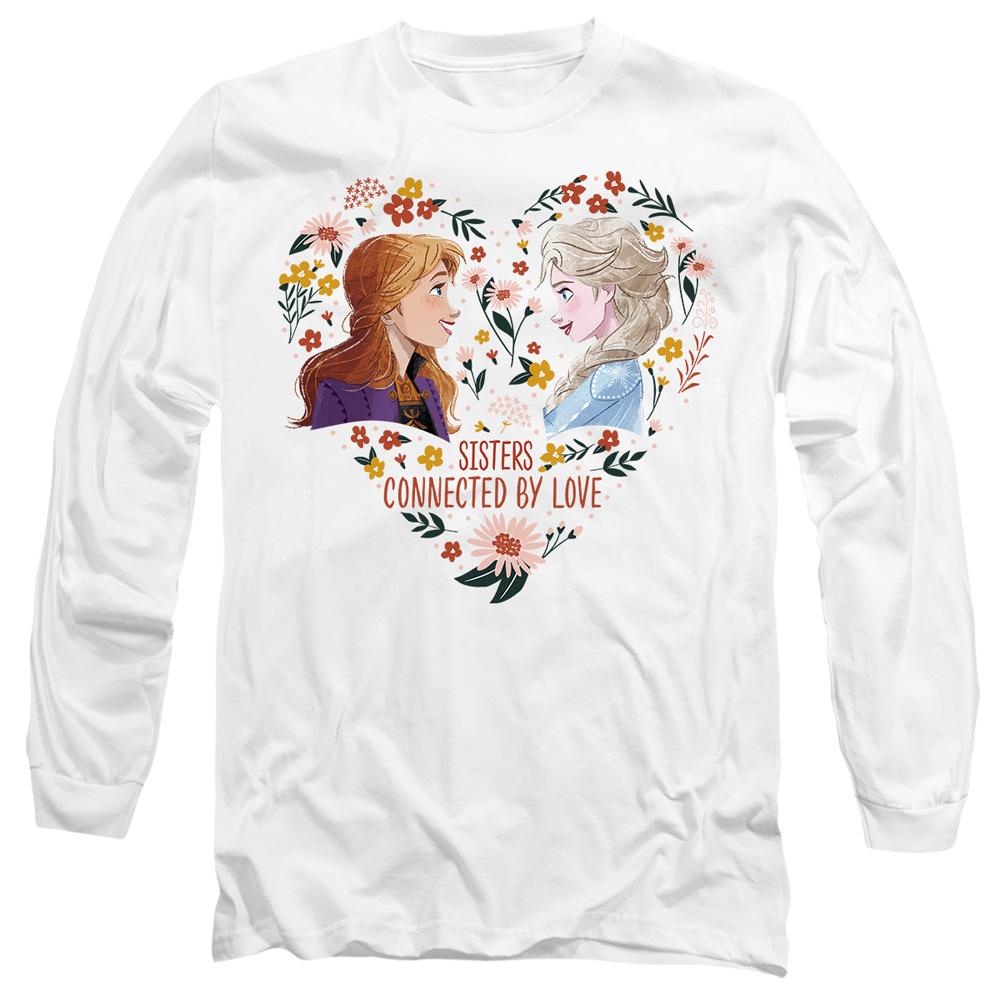 Frozen Unisex Adult Sisters Connected By Love Elsa Anna Valentine`s Day T-Shirt