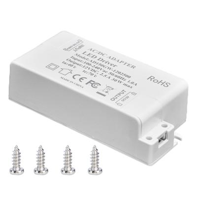 Драйвер LED 30 Вт DC 12 В 2,5 А Постоянное напряжение Без мерцания Трансформатор для светодиодной лампы для ванной комнаты, туалета