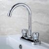 TLXT Double-Hole Hot & Cold Basin & Kitchen Faucet