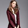 Woman Spring Padded Hooded Long Jacket White Duck Down Female Overcoat Ultra Light Slim Solid Jackets Coat Portable Parkas