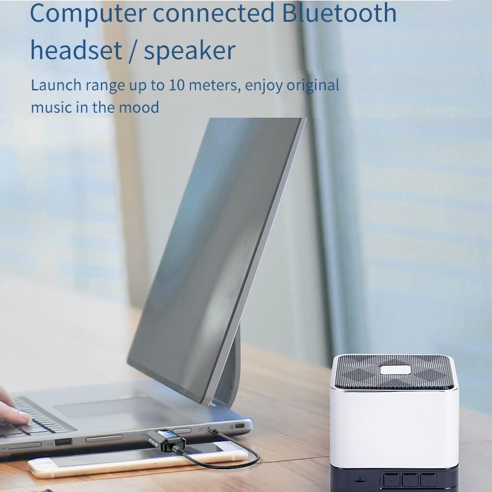 Приемник Bluetooth 5.0, передатчик, беспроводной аудиосигнал с адаптером ЖК-экрана, 3,5 мм, AUX, автомобильный Bluetooth, громкая связь