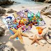 Custom Name Personalized Mighty Morphin Power Rangers Print Beach Towel, for Trip Camping Beach Party Home Decor, Birthday Gift for Family & Friends