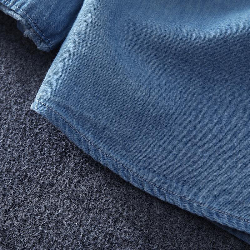 Хлопковая джинсовая рубашка с длинными рукавами, мужская повседневная джинсовая рубашка больших размеров, весенняя одежда