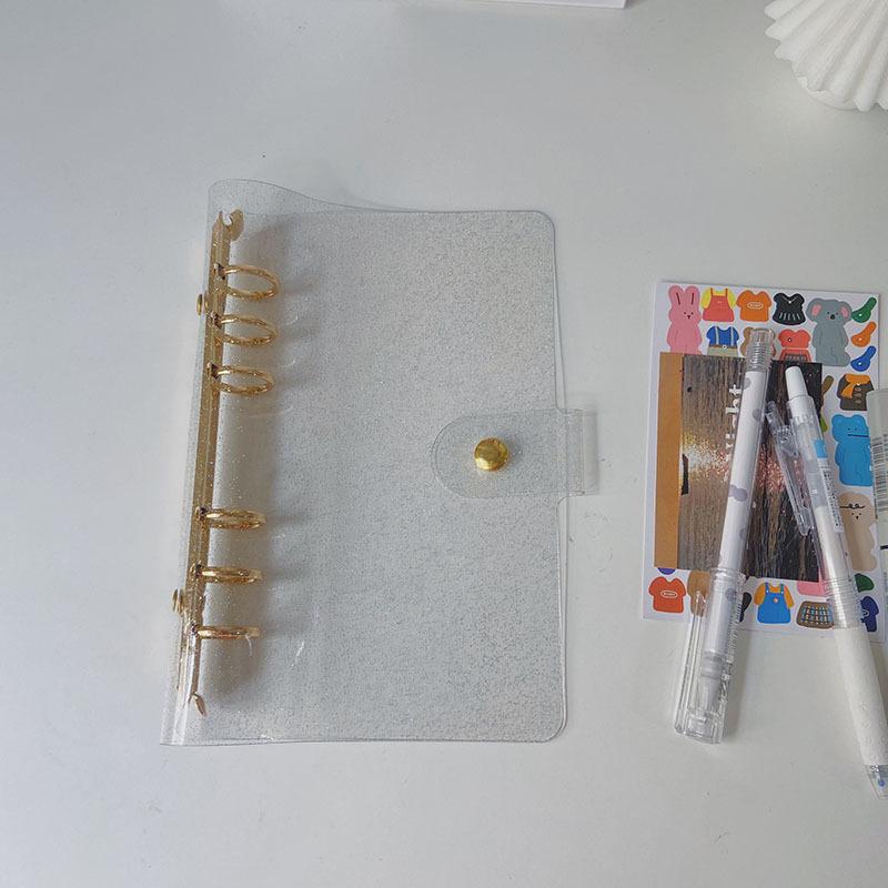 A6/A5 GlitterRose Golden Glittery Bling Binder Notebook Cover Diary Agenda Planner Paper Cover School Stationery