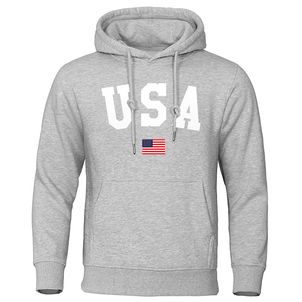 Capital Usa и Flag Of The United States Мужская толстовка с капюшоном Япония Аниме Одежда Осенние свободные толстовки с капюшоном Модные карманные теплые пуловеры