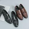 Social Dress Shoes Man High Quality Formal Shoes Men Office Tassel Block Shoes For Men Loafers Casual Leather Men'S Italian Shoe