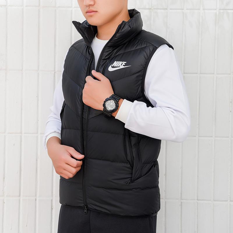 Nike NSW Down Fill Vest Slim Fit без рукавов пуховик мужская верхняя одежда черный CV8975-010