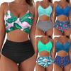 Women Sexy Print Bikini Set Push Up Bathing Swimwear High Waist Swimsuit