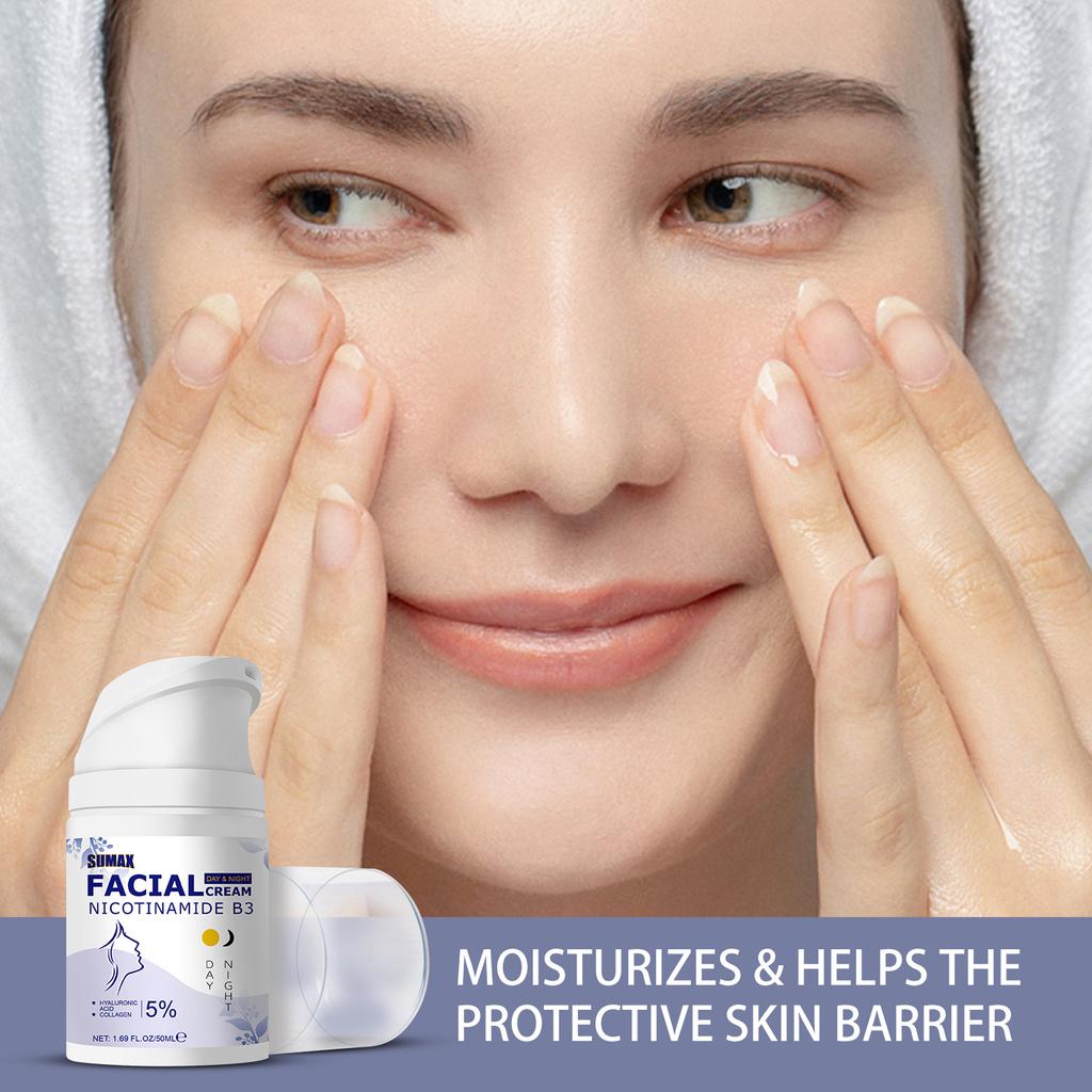 C50мл Крем для лица с ниацинамидом B3 Гладкий Нежный Сияющий и Прозрачный Быстрое Впитывание Кожей Ретинол Антивозрастная Сыворотка