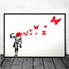 Banksy Street Graffiti Collage Monkey Canvas Painting Poster and Print Nordic Style Wall Art Pictures for Living Room Home Decor No Frame