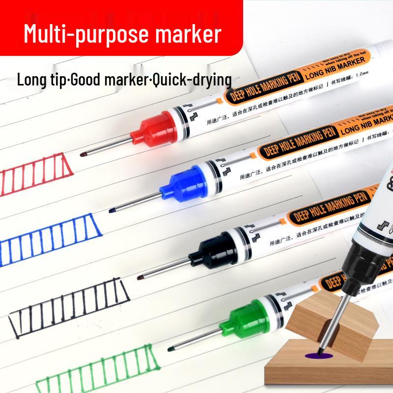 Waterproof Deep Hole Marker Pen for Woodworking and Tile Construction