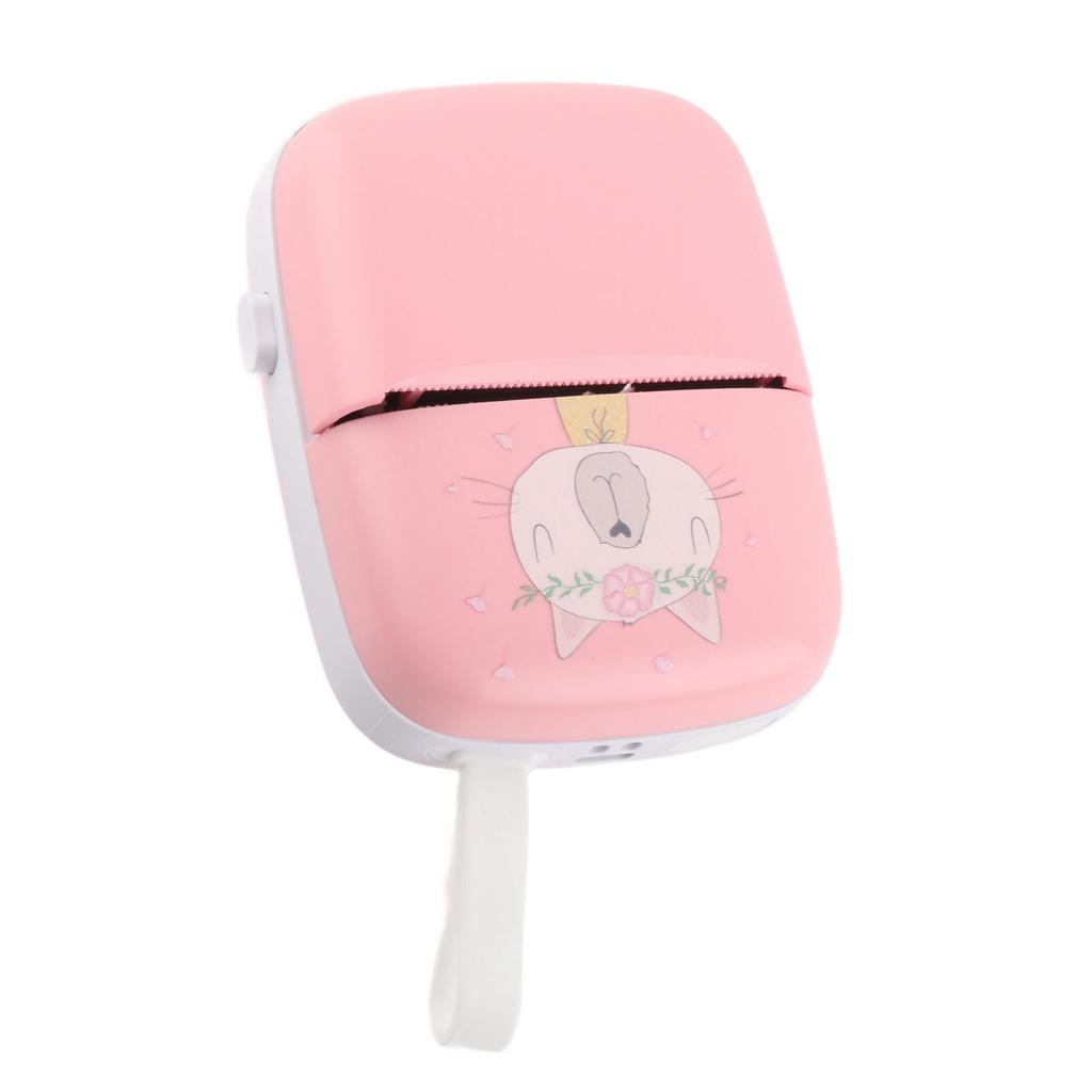 Карманный термопринтер HD Мини Многофункциональный Bluetooth Принтер для телефона для студентов Розовый