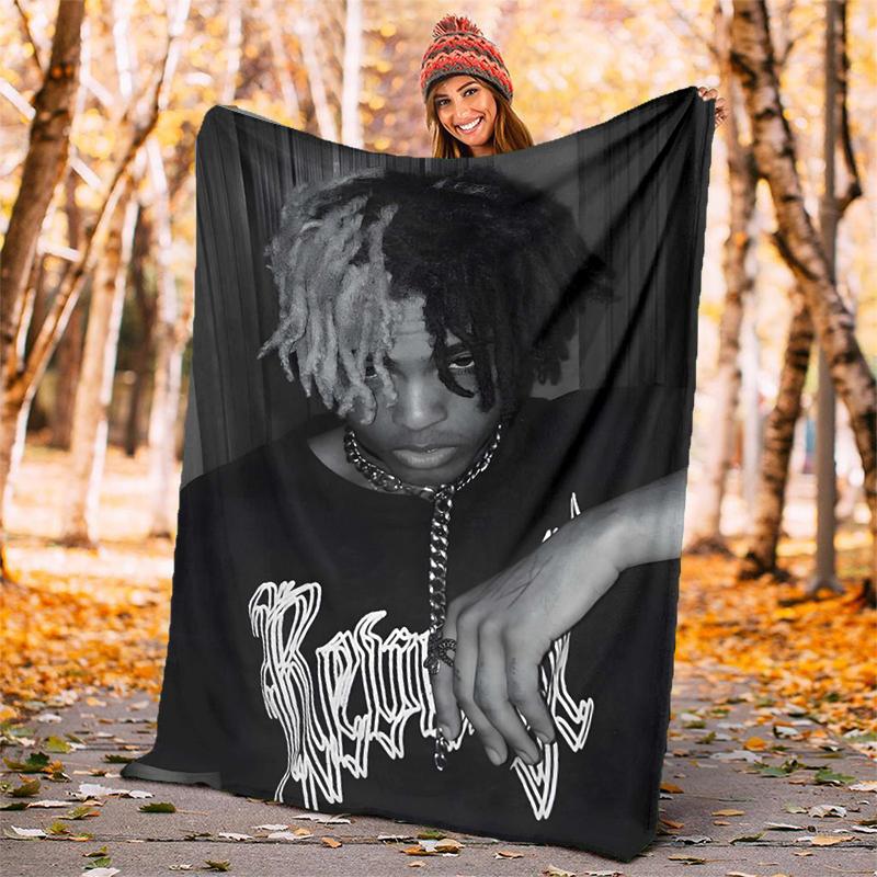 Фланелевое одеяло XXXtentacion, Мягкое, для любого сезона, Плед, Дизайн для кемпинга, Путешествий на машине, Пеших прогулок, Дивана, Кровати, Офиса, Идеальный подарок для вечеринок