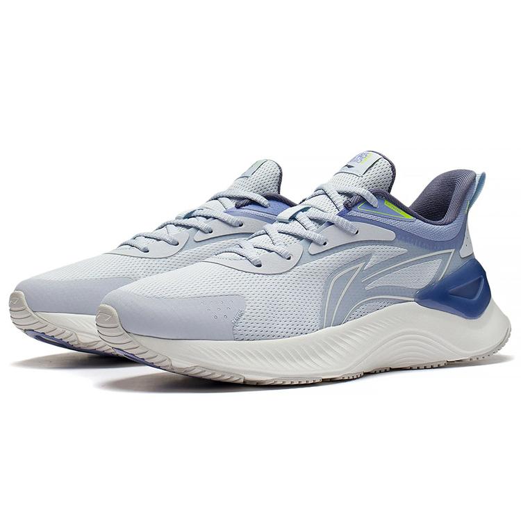 Li Ning YueYing Элемент Амортизация Нескользящие Низкие Беговые Кроссовки Мужские Сине-Фиолетовые ARHS009-8