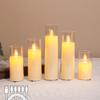 Беспламенные светодиодные свечи с пультом дистанционного управления, работающие от батареек, мерцающие искусственные столбовые свечи, электрический теплый свет для свадьбы, праздника, домашнего декора