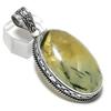 Prehnite Gemstone Handmade 925 Sterling Silver Gift Jewelry Pendant 2.29" u1N65