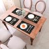 Black Gold Marble Texture Placemats Set of 4, Black Table Mats, Heat Resistant Washable Linen Place Mats for Kitchen Dining Table Farmhouse 12"x18",