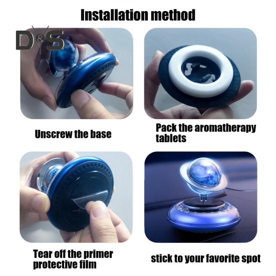 Автомобильный ароматизатор, подвесной устранитель запаха, прочный вращающийся солнечный диффузор для ароматерапии для автомобиля