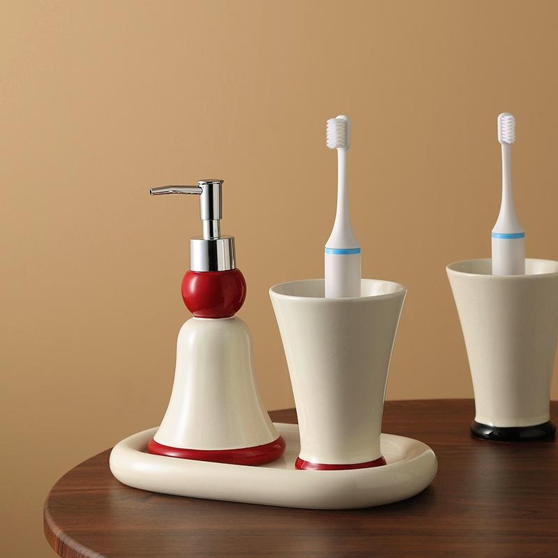 Керамическая бутылка для лосьона, стакан для полоскания горла, современная бытовая туалетная бумага для отеля, дозатор дезинфицирующего средства для рук, бутылка, стакан для ополаскивателя для полости рта