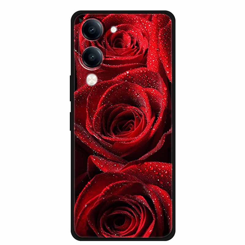 Чехол для Vivo iQOO Z10 Lite Силиконовый Черный ТПУ Funda Задняя крышка для iQOO Z10 Lite 5G I2409 Мягкий чехол Животное Coque IQOOZ10 Lite
