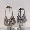 Shiny Gem Sequin Tassel Dumpling Bag with Metal Beads
