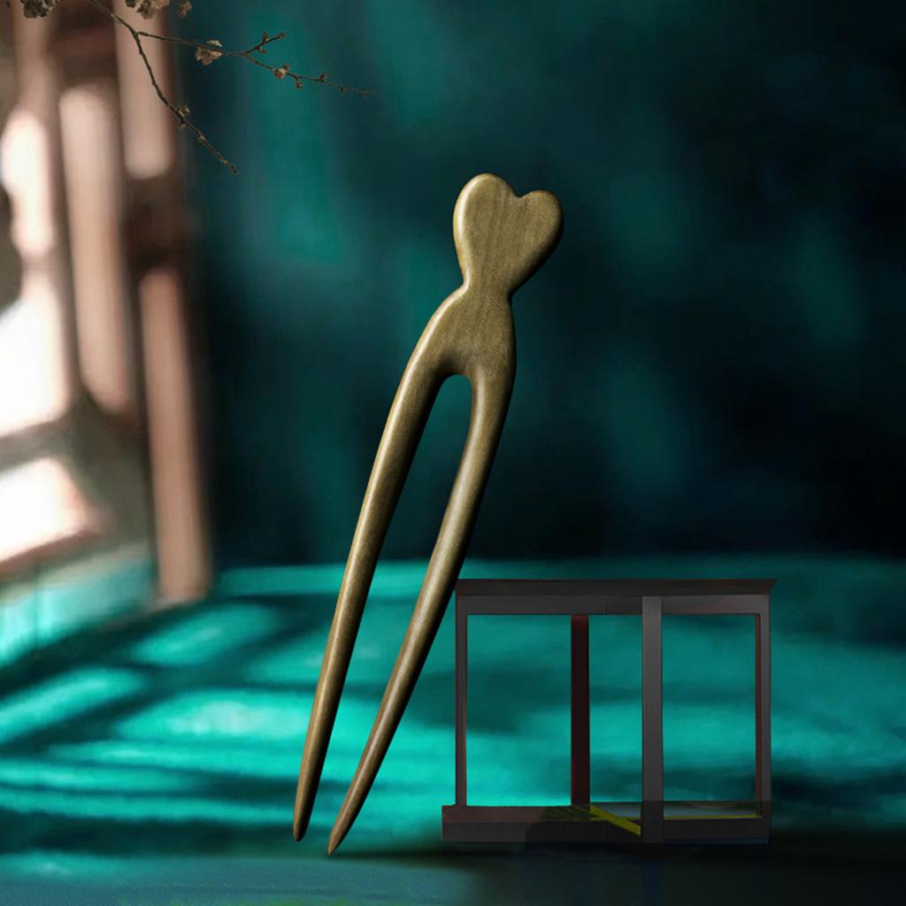 Простые китайские палочки для волос деревянные U-образные вилки для волос для женщин для создания пучка заколки аксессуары ретро мода головные украшения