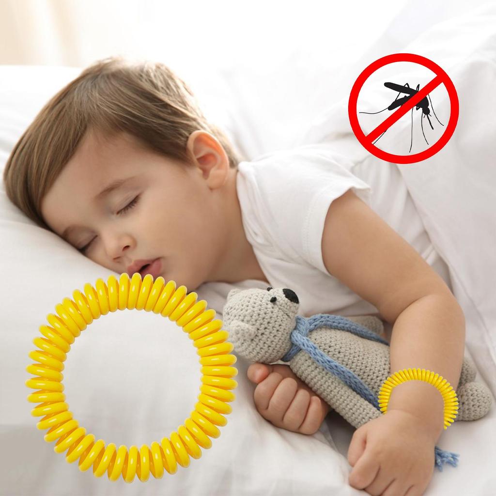 5 шт. браслет от комаров, выдвижной пружинный браслет в форме кольца, детский браслет от комаров для дома и улицы
