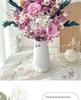 Immortal Rose & Eucalyptus Bouquet: Dried Hydrangea, Baby's Breath, Crystal Grass for Home Decoration & Living Room Arrangement